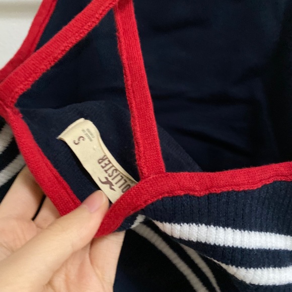 Hollister Striped Rib Knit Crop Top Halter Tank - Picture 5 of 7